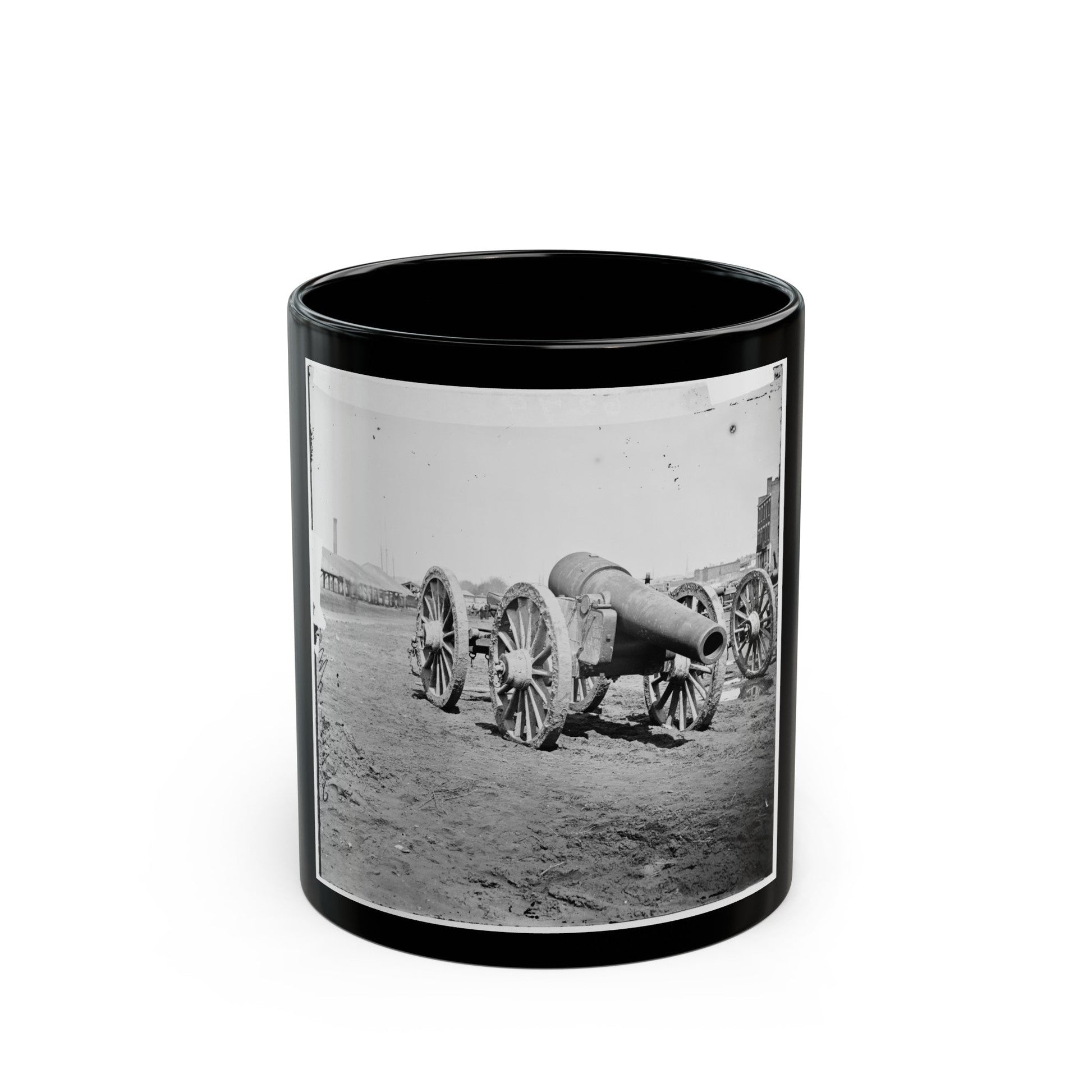 Richmond, Va. Captured Siege Guns At Rocketts 001 (U.S. Civil War) Black Coffee Mug-11oz-The Sticker Space