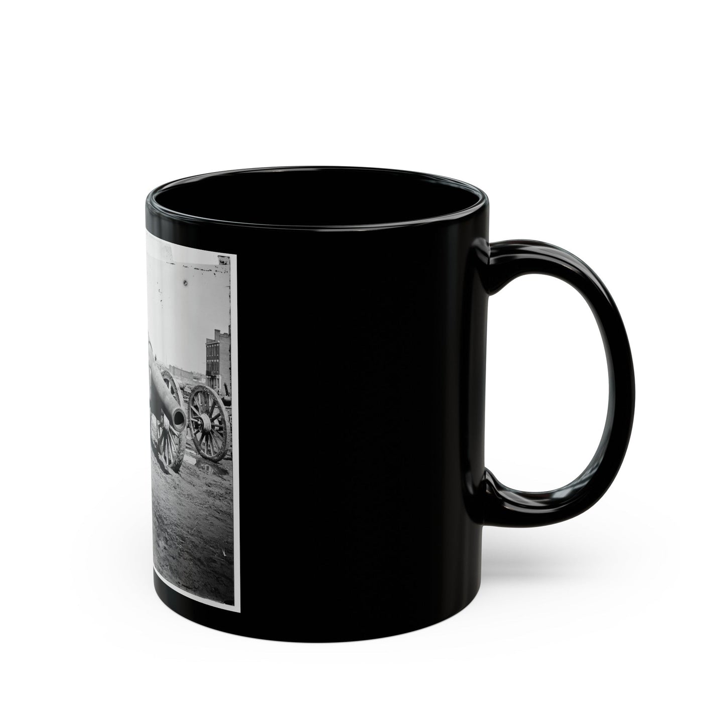 Richmond, Va. Captured Siege Guns At Rocketts 001 (U.S. Civil War) Black Coffee Mug-The Sticker Space