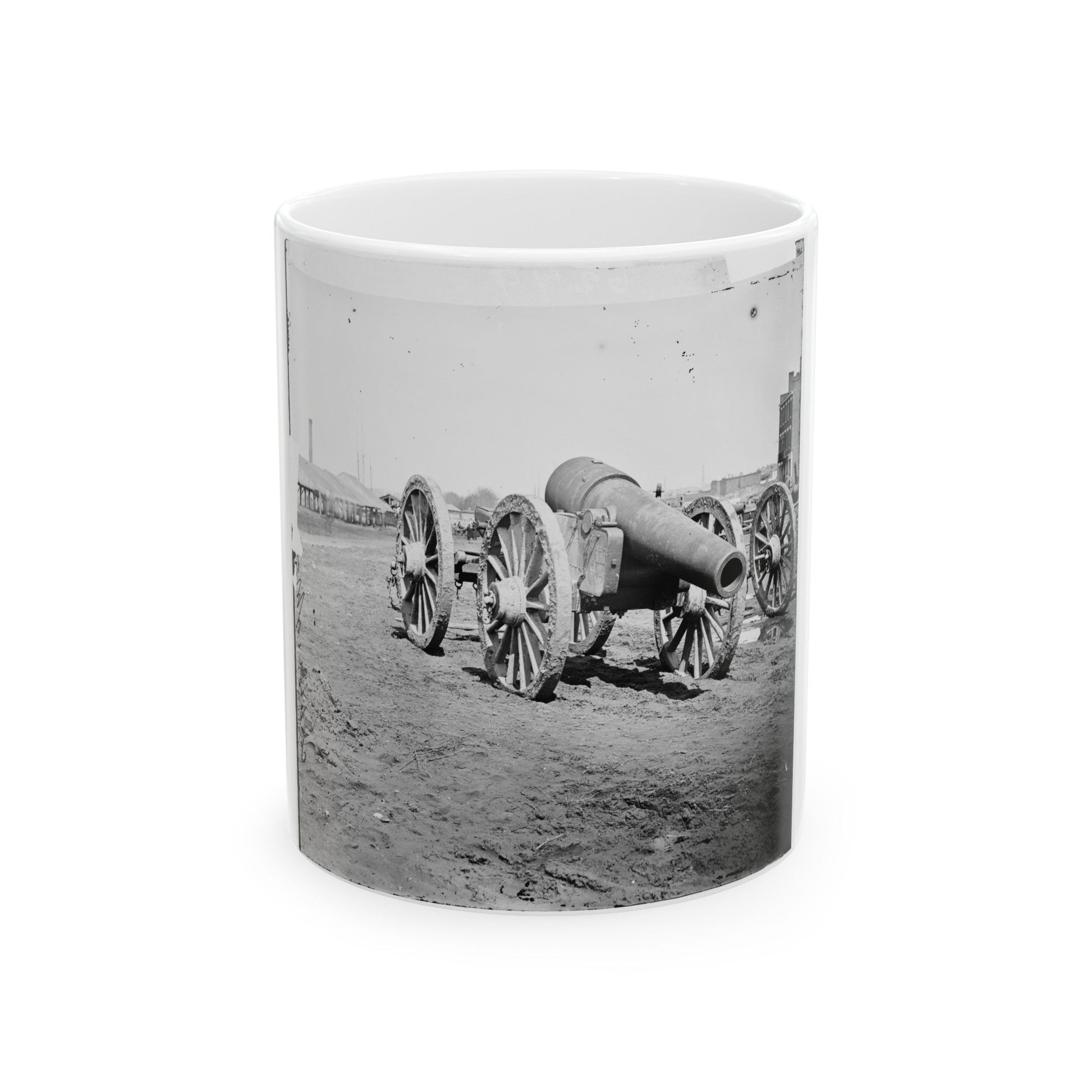 Richmond, Va. Captured Siege Guns At Rocketts 001 (U.S. Civil War) White Coffee Mug-11oz-The Sticker Space