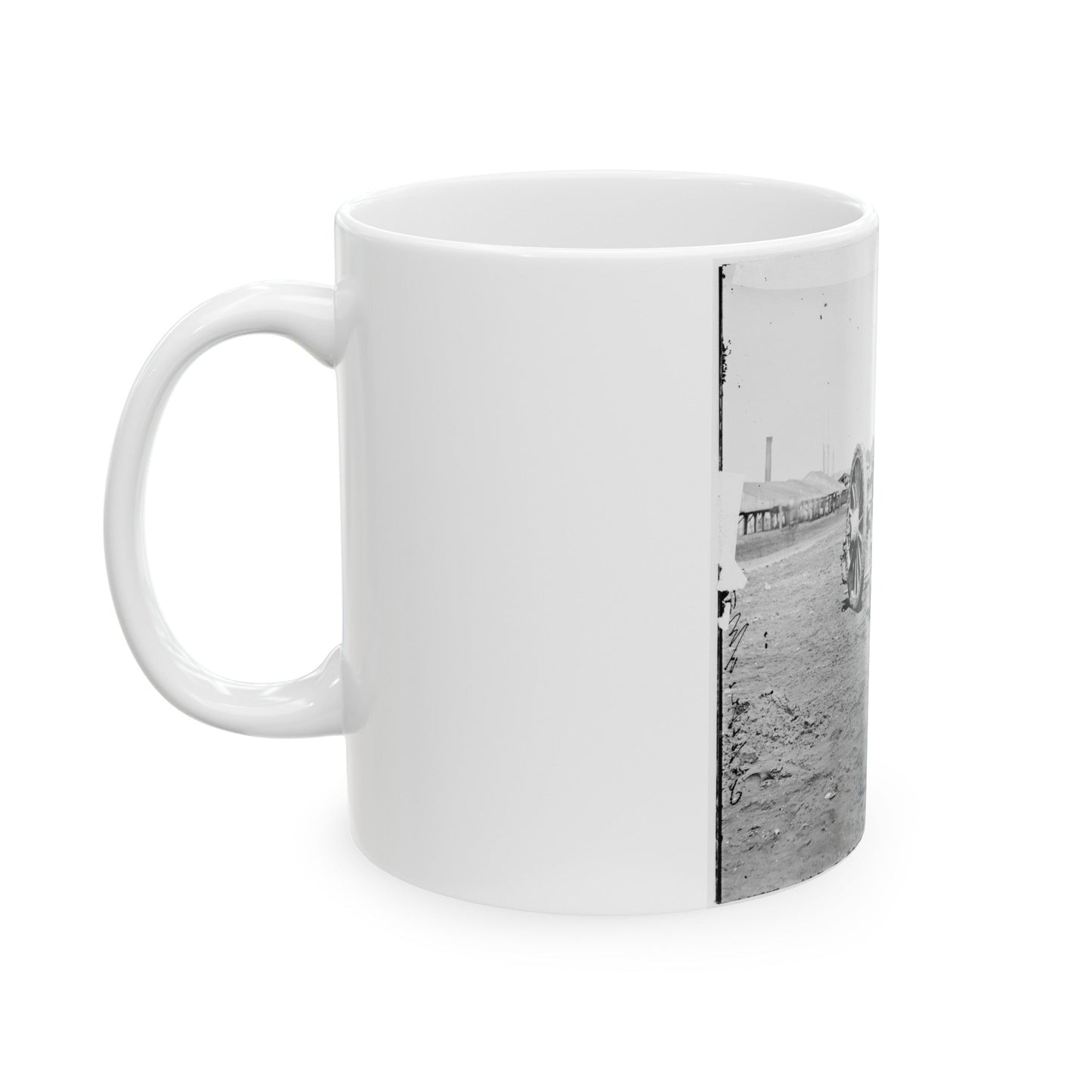 Richmond, Va. Captured Siege Guns At Rocketts 001 (U.S. Civil War) White Coffee Mug-The Sticker Space