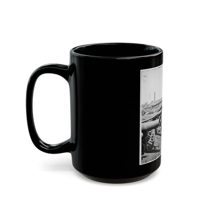 Richmond, Va. Captured Siege Guns At Rocketts; Different View (U.S. Civil War) Black Coffee Mug-The Sticker Space