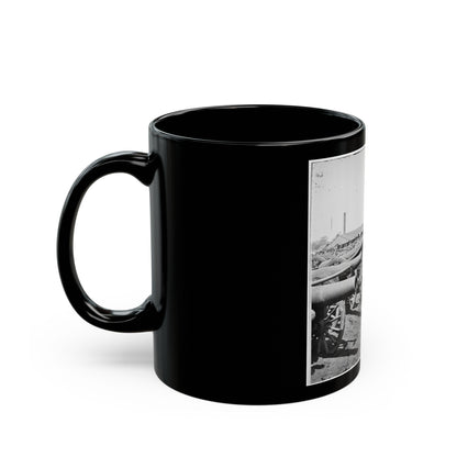 Richmond, Va. Captured Siege Guns At Rocketts; Different View (U.S. Civil War) Black Coffee Mug-The Sticker Space