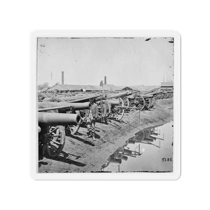 Richmond, Va. Captured Siege Guns At Rocketts; Different View (U.S. Civil War) Refrigerator Magnet-4" x 4"-The Sticker Space