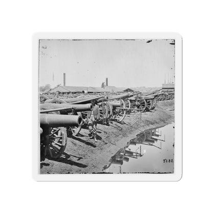 Richmond, Va. Captured Siege Guns At Rocketts; Different View (U.S. Civil War) Refrigerator Magnet-5" x 5"-The Sticker Space