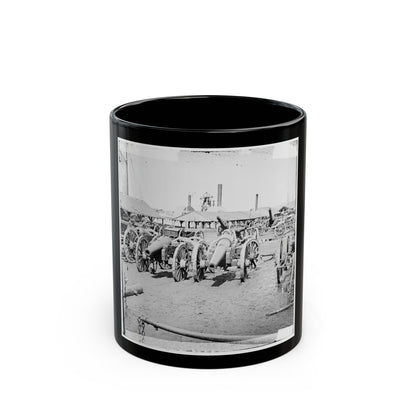 Richmond, Va. Captured Siege Guns At Rocketts (U.S. Civil War) Black Coffee Mug-11oz-The Sticker Space