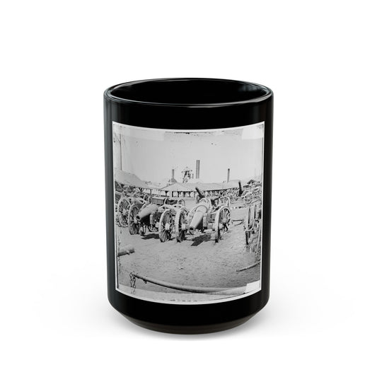 Richmond, Va. Captured Siege Guns At Rocketts (U.S. Civil War) Black Coffee Mug-15oz-The Sticker Space