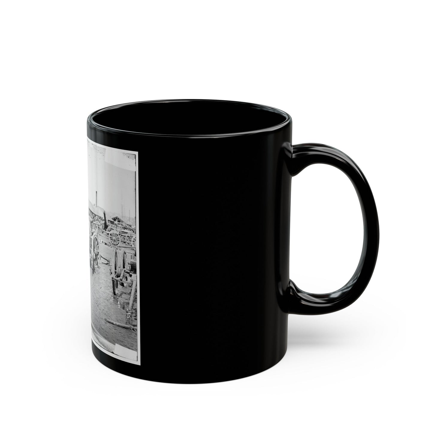 Richmond, Va. Captured Siege Guns At Rocketts (U.S. Civil War) Black Coffee Mug-The Sticker Space