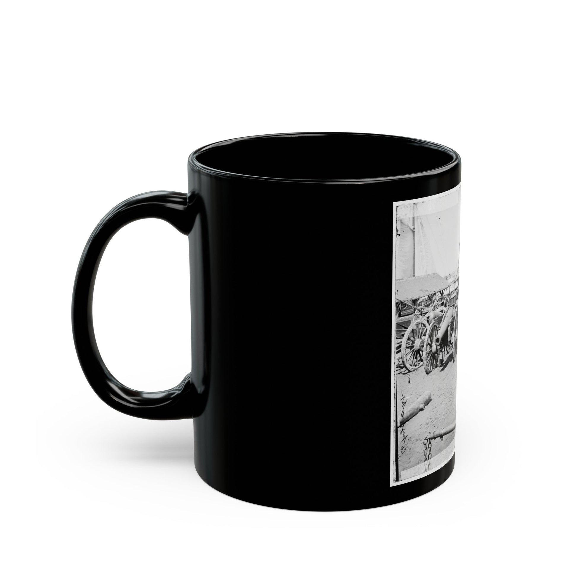 Richmond, Va. Captured Siege Guns At Rocketts (U.S. Civil War) Black Coffee Mug-The Sticker Space