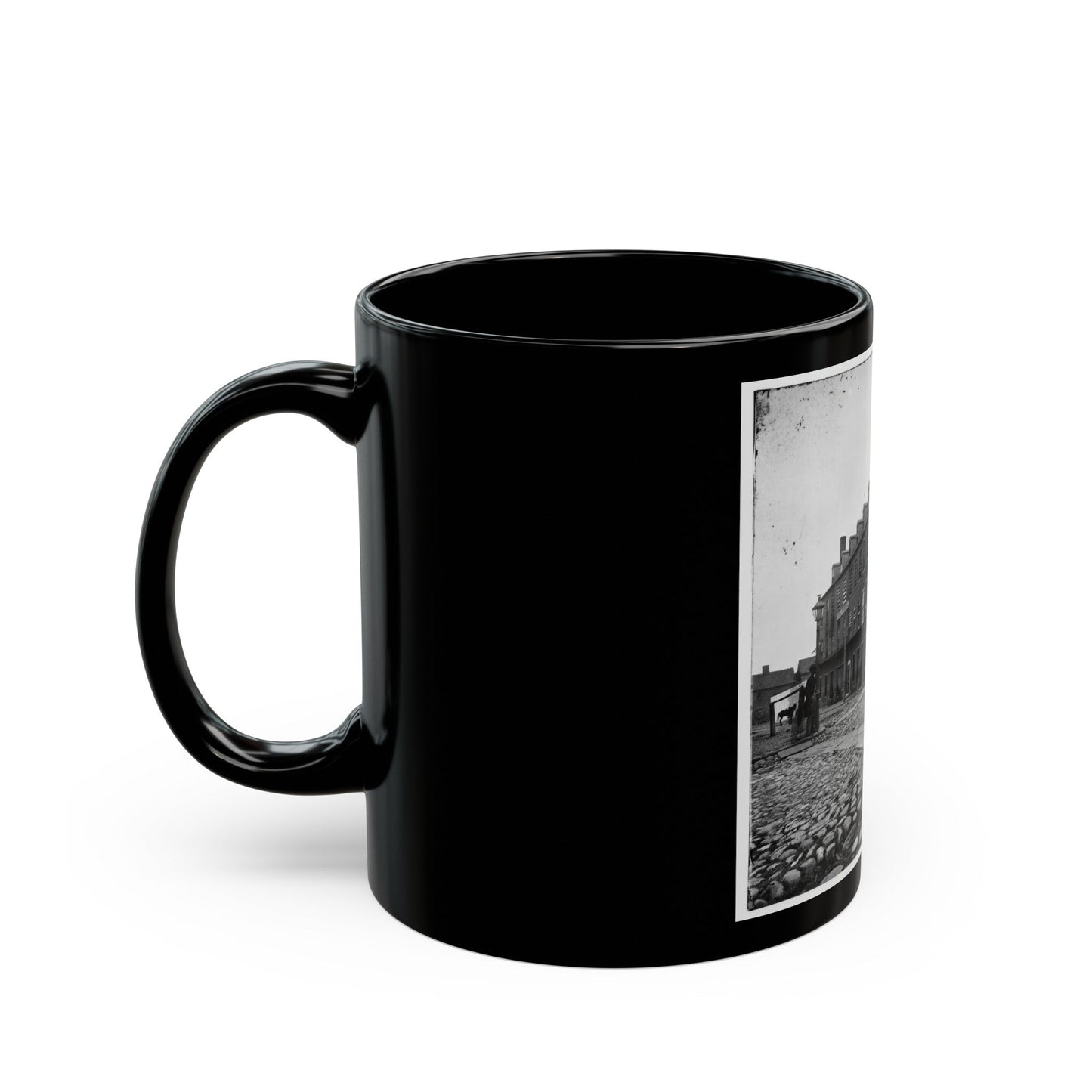 Richmond, Va. Castle Thunder, Cary Street (U.S. Civil War) Black Coffee Mug-The Sticker Space