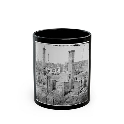 Richmond, Va. Chimneys Standing In The Burned District (U.S. Civil War) Black Coffee Mug-11oz-The Sticker Space