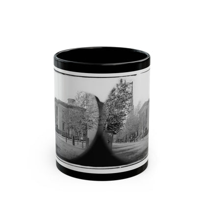 Richmond, Va. City Hall; Sycamore Church Beyond (Capitol Street) (U.S. Civil War) Black Coffee Mug-11oz-The Sticker Space