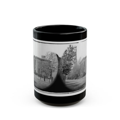 Richmond, Va. City Hall; Sycamore Church Beyond (Capitol Street) (U.S. Civil War) Black Coffee Mug-15oz-The Sticker Space