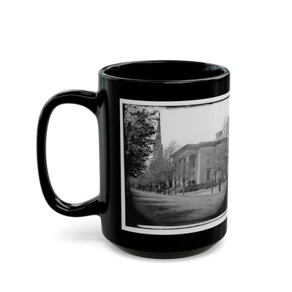 Richmond, Va. City Hall; Sycamore Church Beyond (Capitol Street) (U.S. Civil War) Black Coffee Mug-The Sticker Space