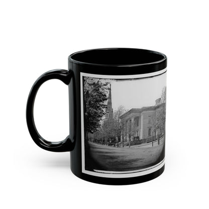 Richmond, Va. City Hall; Sycamore Church Beyond (Capitol Street) (U.S. Civil War) Black Coffee Mug-The Sticker Space