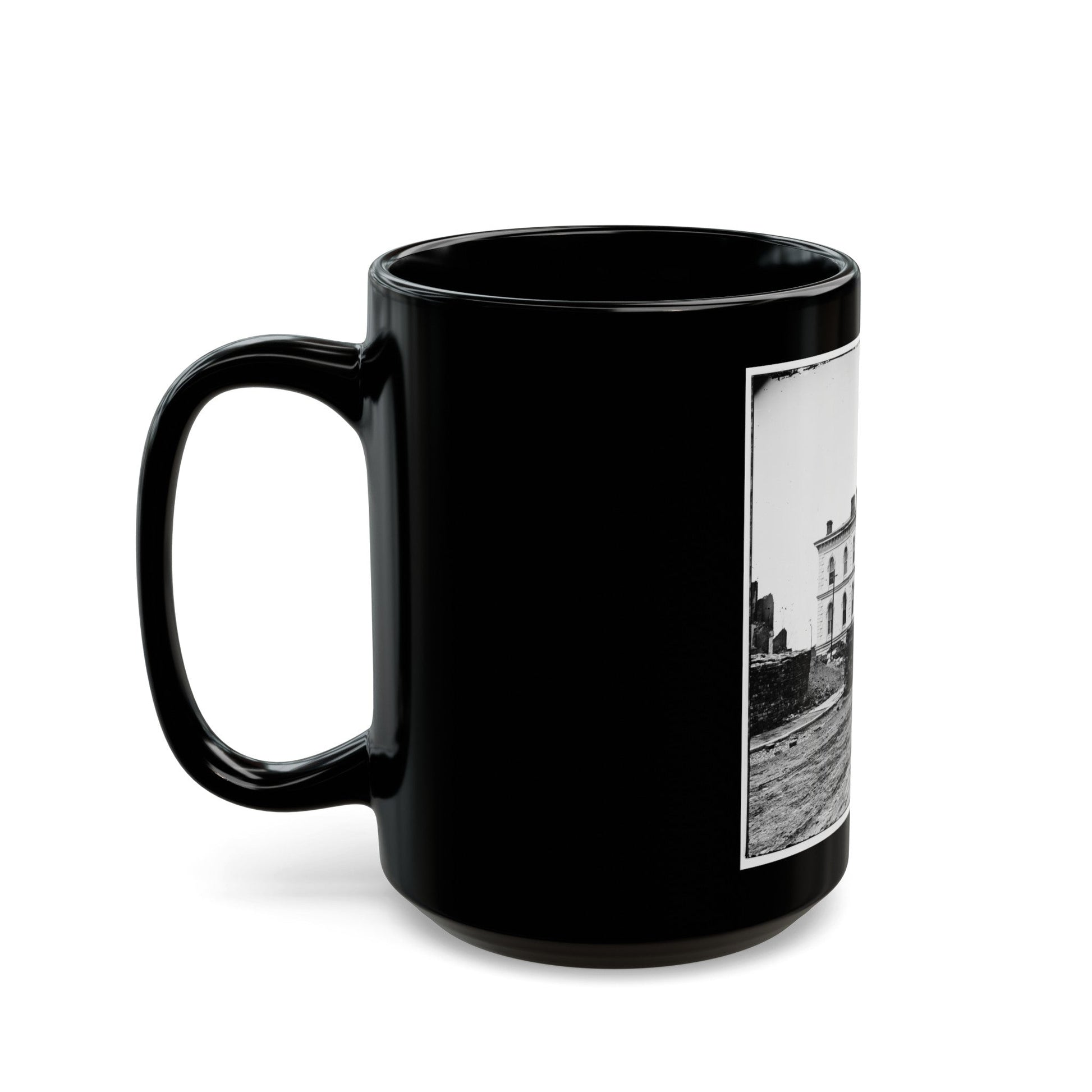 Richmond, Va. Custom House, Standing Among The Ruins (U.S. Civil War) Black Coffee Mug-The Sticker Space