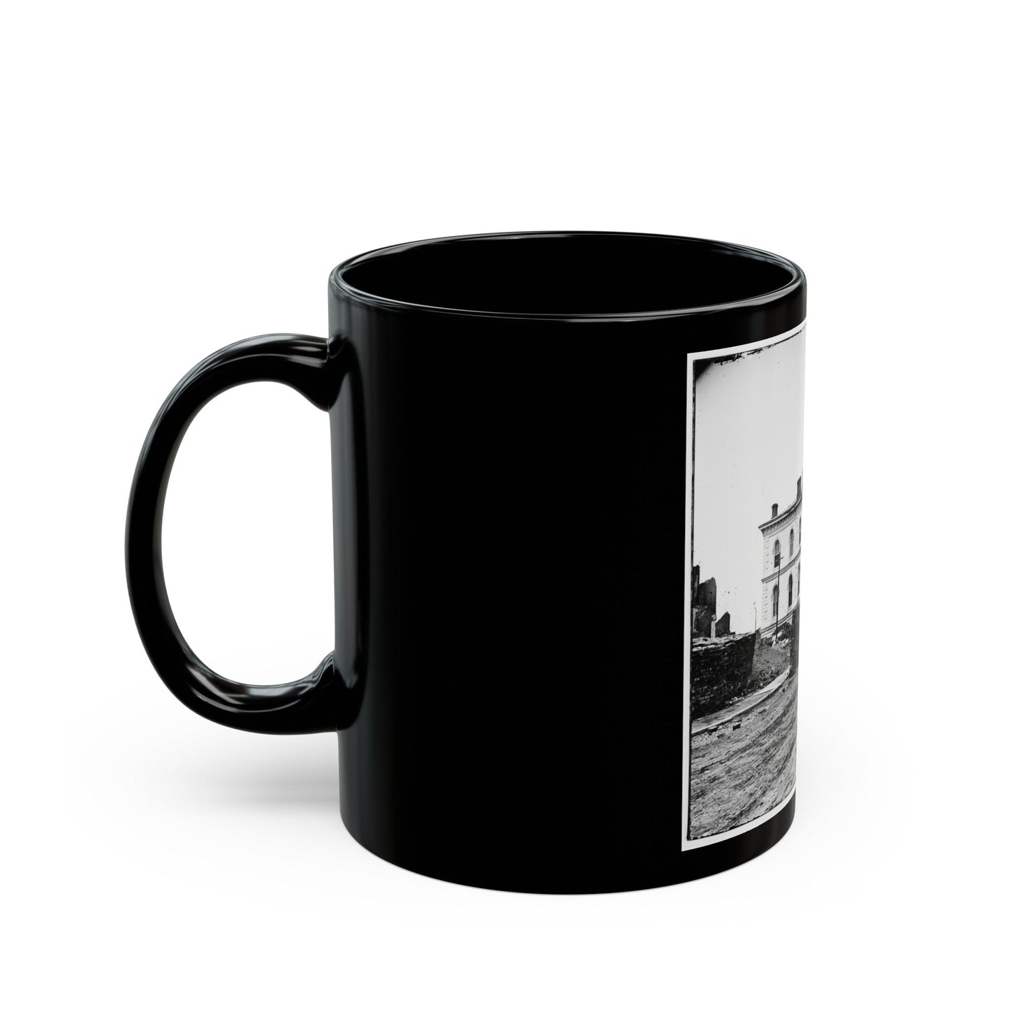 Richmond, Va. Custom House, Standing Among The Ruins (U.S. Civil War) Black Coffee Mug-The Sticker Space