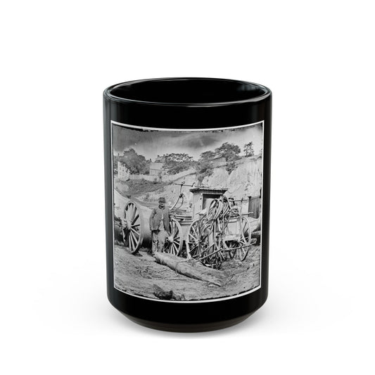 Richmond, Va. Fire Engine No. 3 (U.S. Civil War) Black Coffee Mug-15oz-The Sticker Space