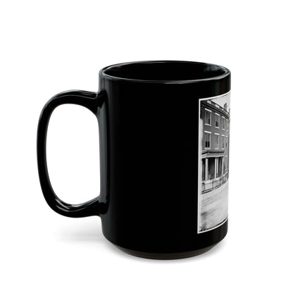 Richmond, Va. Franklin Street, Including The Residence Of Gen. Robert E. Lee (Second From Left) (U.S. Civil War) Black Coffee Mug-The Sticker Space