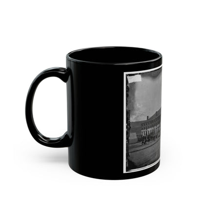 Richmond, Va. Front And Side View Of Libby Prison (U.S. Civil War) Black Coffee Mug-The Sticker Space