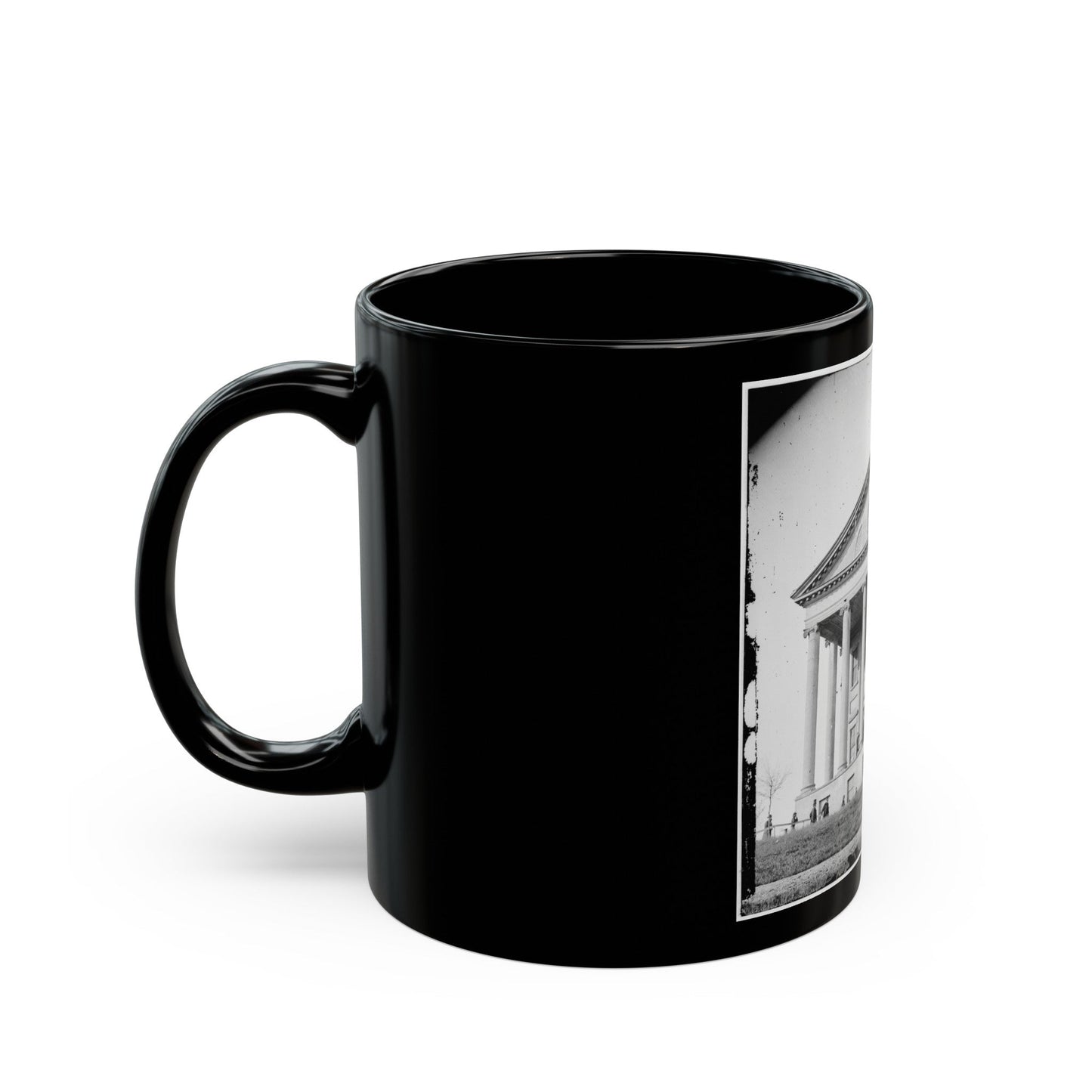 Richmond, Va. Front View Of Capitol (U.S. Civil War) Black Coffee Mug-The Sticker Space