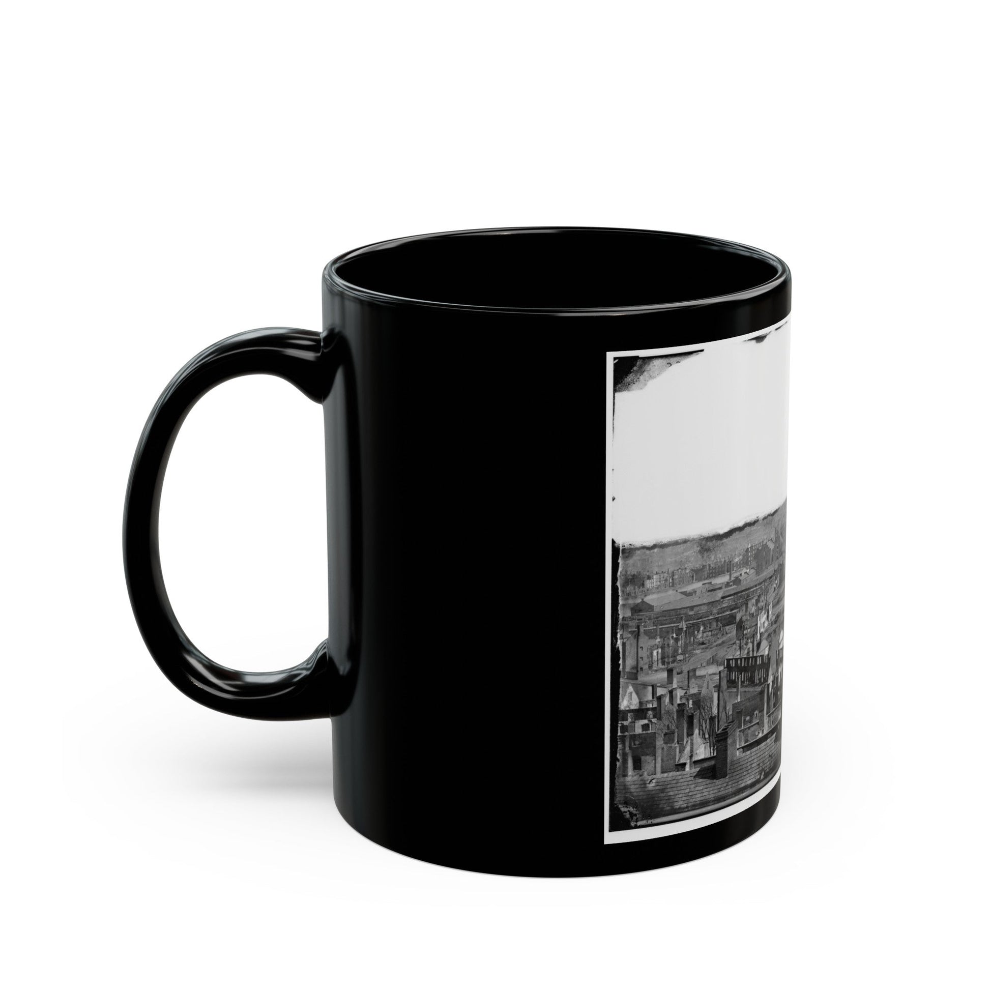 Richmond, Va. General View Of The Burned District (U.S. Civil War) Black Coffee Mug-The Sticker Space