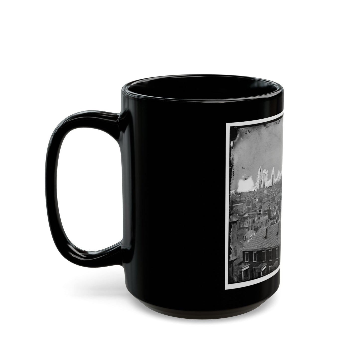 Richmond, Va. General View, With Ruins, From Gambles Hill (U.S. Civil War) Black Coffee Mug-The Sticker Space