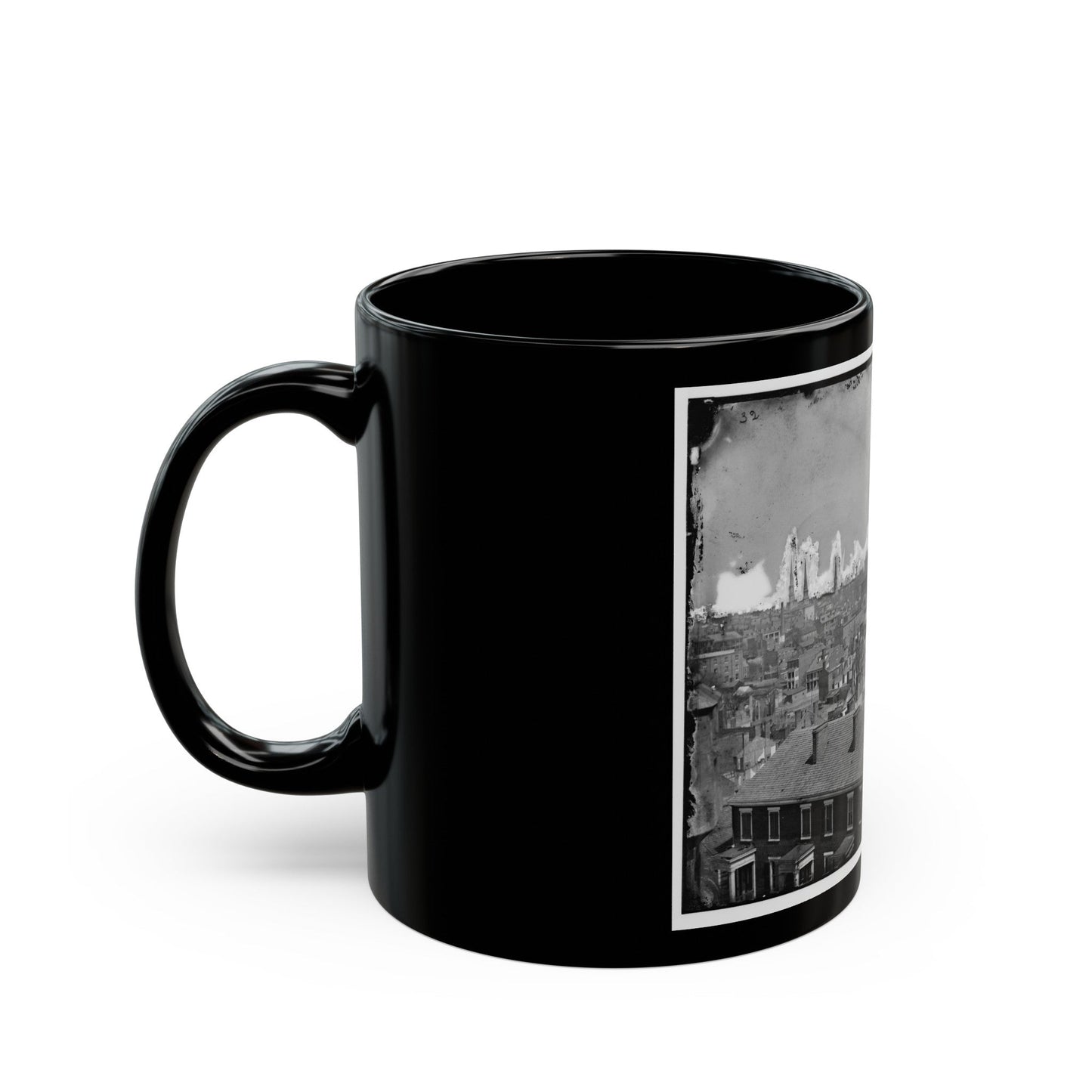 Richmond, Va. General View, With Ruins, From Gambles Hill (U.S. Civil War) Black Coffee Mug-The Sticker Space