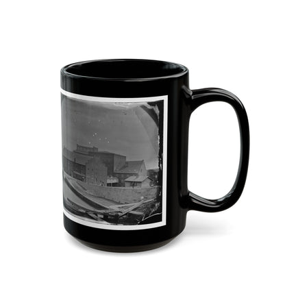 Richmond, Va. Haxall & Crenshaw's Flour Mill; Canal Lock In Foreground (U.S. Civil War) Black Coffee Mug-The Sticker Space