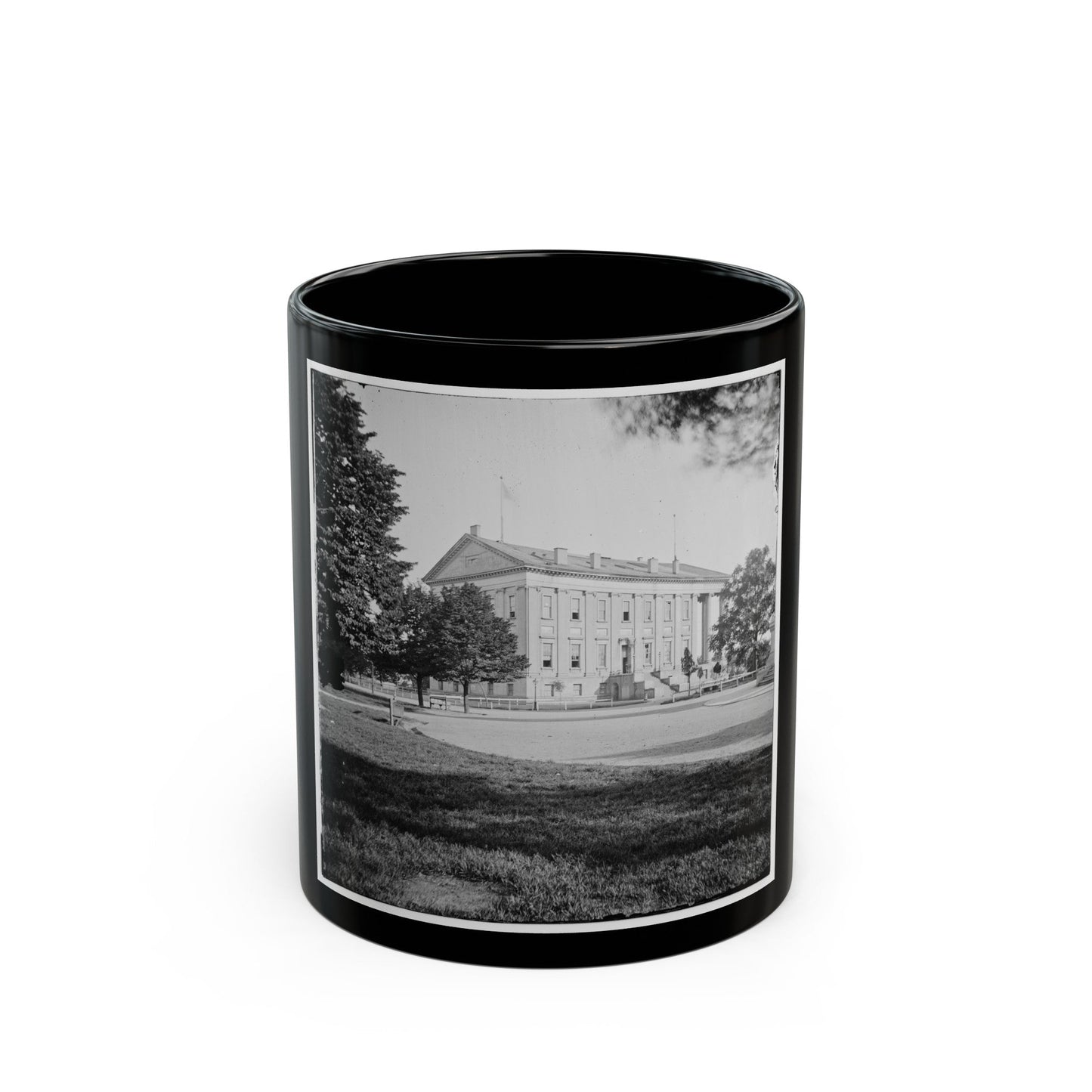 Richmond, Va. Left Side And Rear Of Capitol (U.S. Civil War) Black Coffee Mug-11oz-The Sticker Space