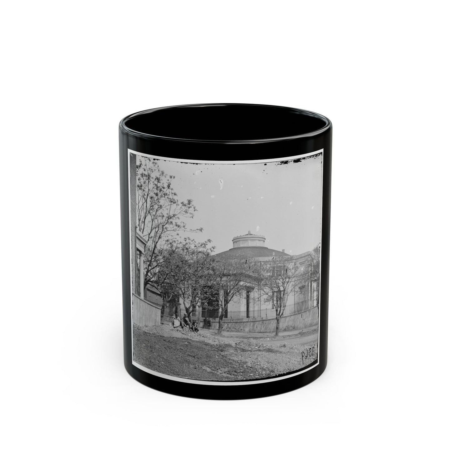 Richmond, Va. Monumental Church (U.S. Civil War) Black Coffee Mug-11oz-The Sticker Space