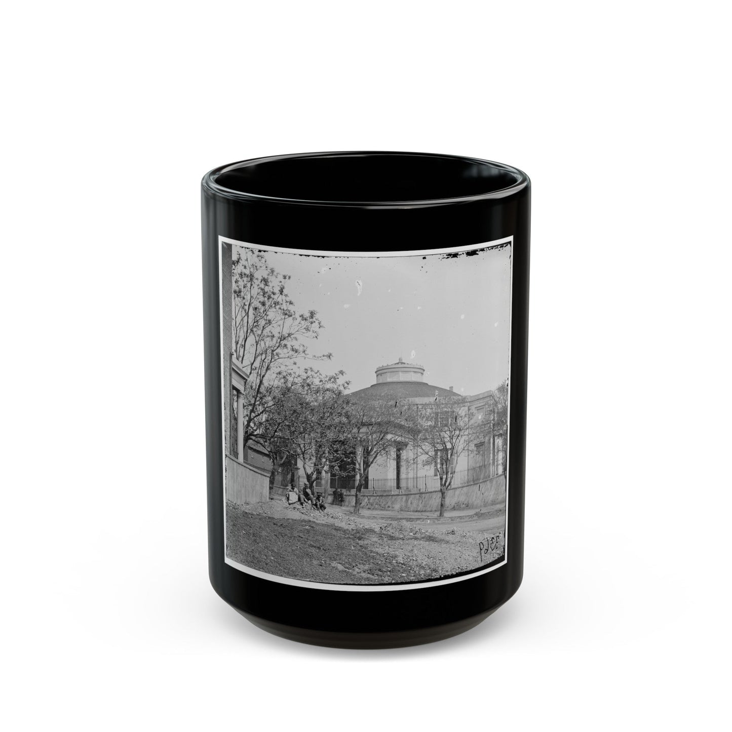 Richmond, Va. Monumental Church (U.S. Civil War) Black Coffee Mug-15oz-The Sticker Space