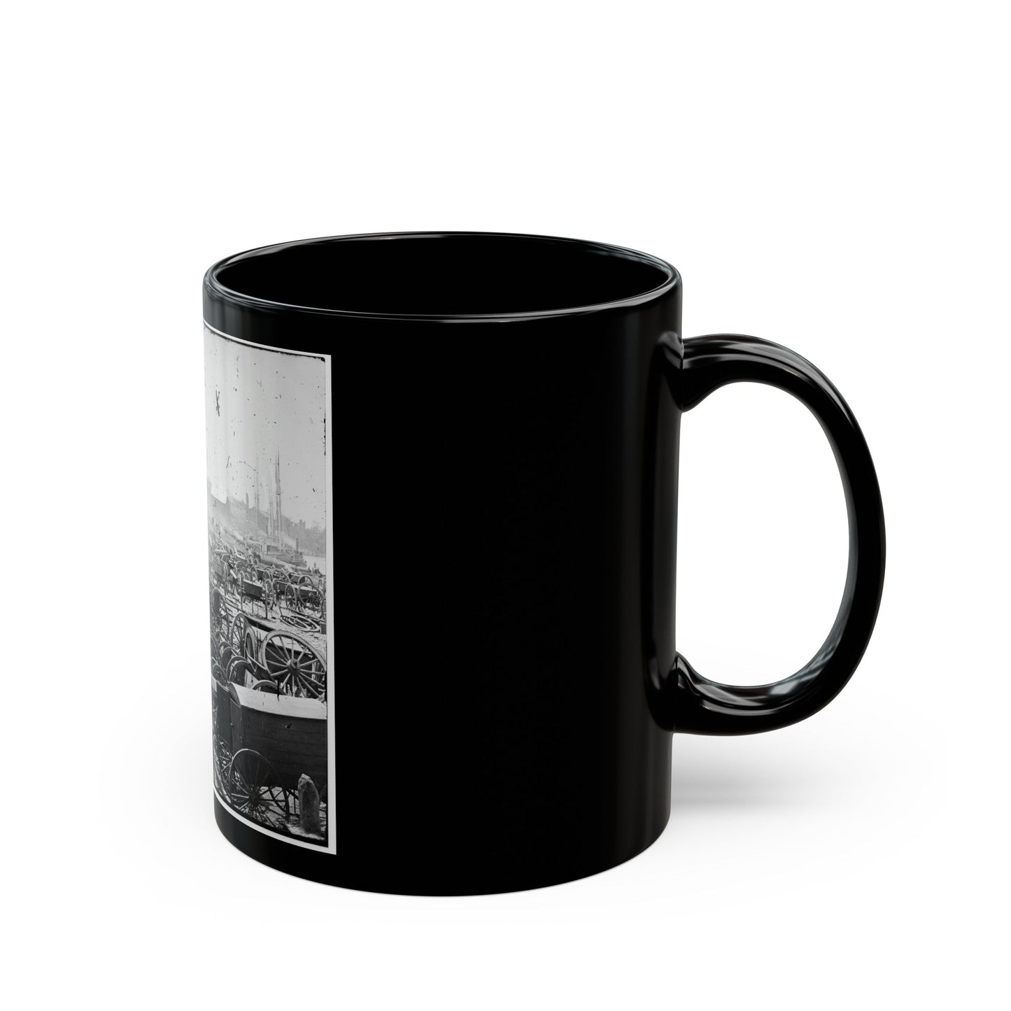 Richmond, Va. Park Of Captured Guns At Rocketts (U.S. Civil War) Black Coffee Mug-The Sticker Space