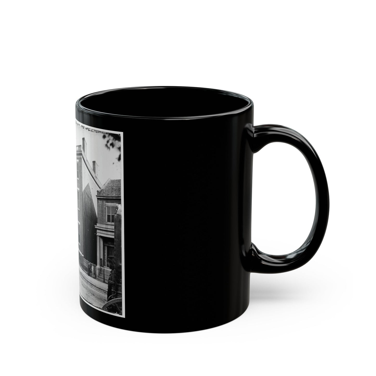 Richmond, Va. Residence Of Gen. Robert E. Lee (707 East Franklin Street) (U.S. Civil War) Black Coffee Mug-The Sticker Space