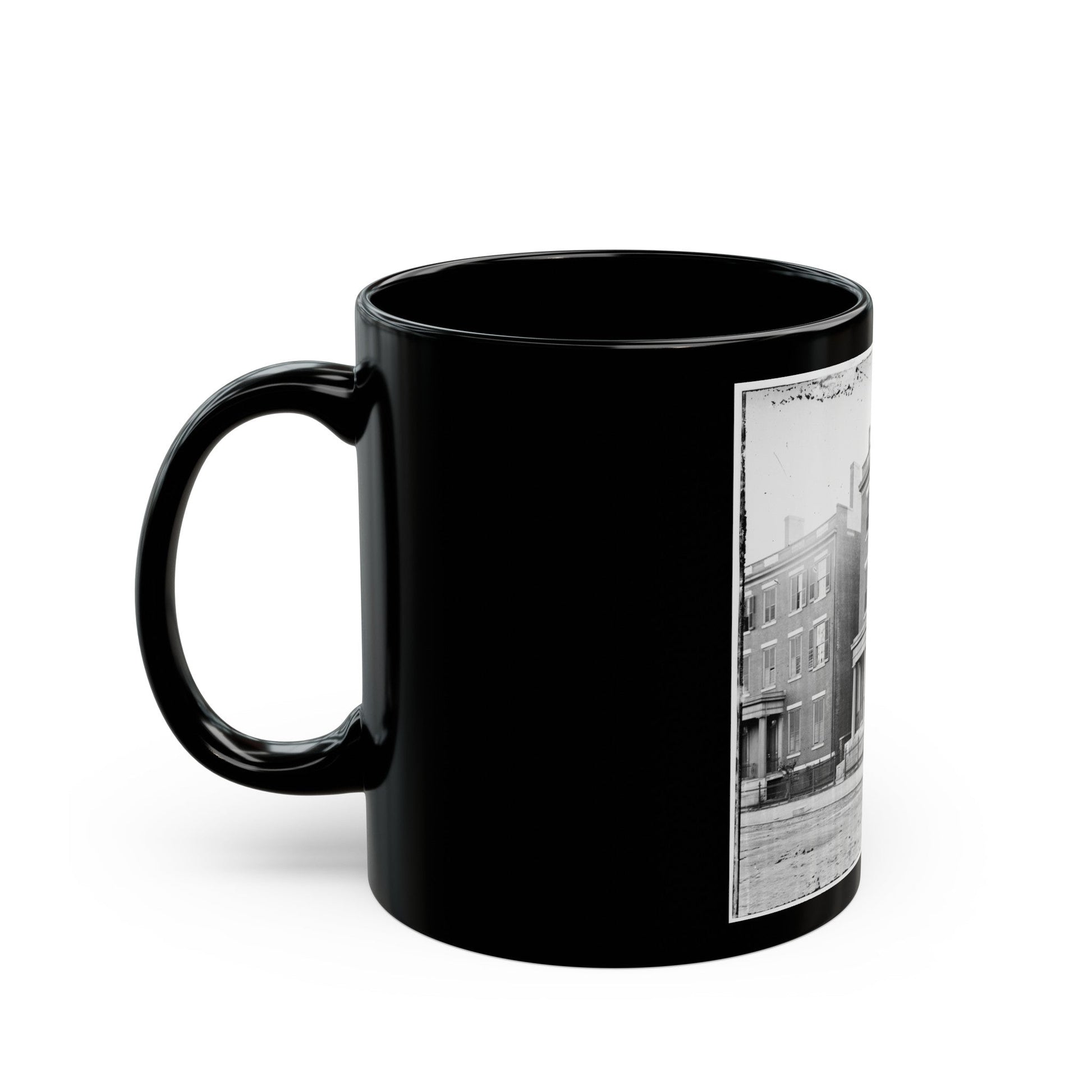 Richmond, Va. Residence Of Gen. Robert E. Lee (707 East Franklin Street) (U.S. Civil War) Black Coffee Mug-The Sticker Space