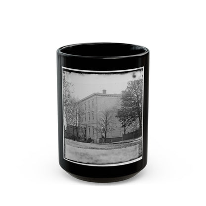 Richmond, Va. Residence Of Jefferson Davis (1201 East Clay Street); A Closer View (U.S. Civil War) Black Coffee Mug-15oz-The Sticker Space