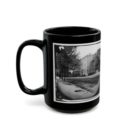 Richmond, Va. Residence Of Jefferson Davis (1201 East Clay Street) (U.S. Civil War) Black Coffee Mug-The Sticker Space