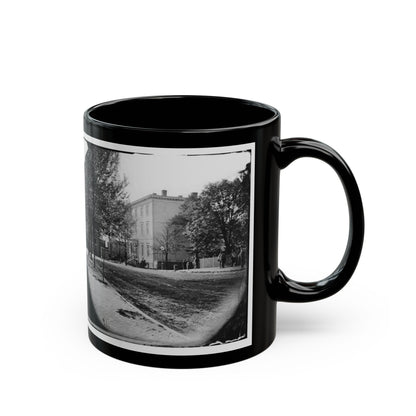 Richmond, Va. Residence Of Jefferson Davis (1201 East Clay Street) (U.S. Civil War) Black Coffee Mug-The Sticker Space