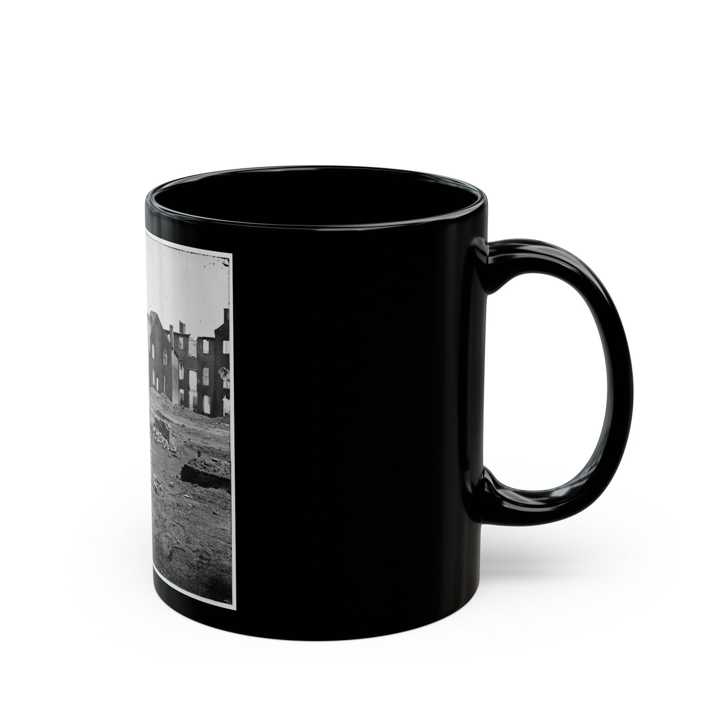 Richmond, Va. Ruined Buildings In The Burned District; Another View (U.S. Civil War) Black Coffee Mug-The Sticker Space