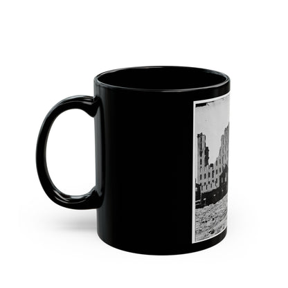 Richmond, Va. Ruined Buildings In The Burned District (U.S. Civil War) Black Coffee Mug-The Sticker Space