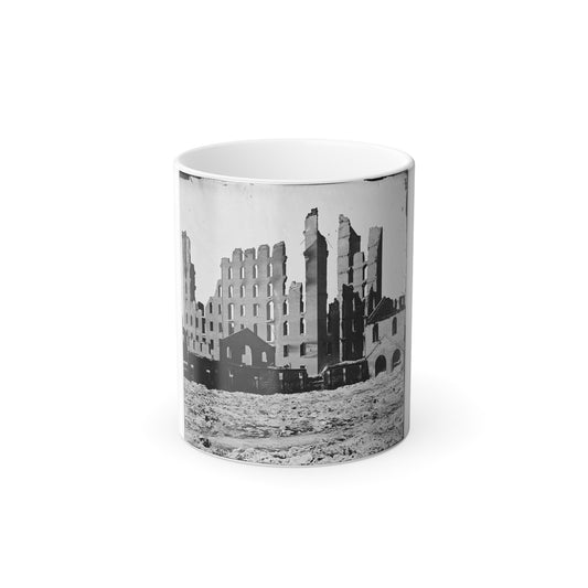 Richmond, Va. Ruined Buildings in the Burned District (U.S. Civil War) Color Morphing Mug 11oz-11oz-The Sticker Space