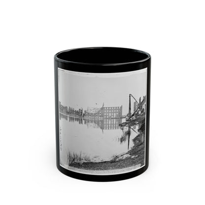 Richmond, Va. Ruined Buildings On Banks Of The Canal Basin (U.S. Civil War) Black Coffee Mug-11oz-The Sticker Space