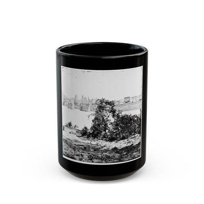 Richmond, Va. Ruins Of Mayo's Bridge; The City Beyond (U.S. Civil War) Black Coffee Mug-15oz-The Sticker Space