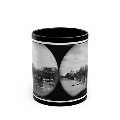 Richmond, Va. Ruins Of Mayo's Bridge (U.S. Civil War) Black Coffee Mug-11oz-The Sticker Space