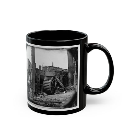 Richmond, Va. Ruins Of Paper Mill With Water-Wheel; Another View (U.S. Civil War) Black Coffee Mug-The Sticker Space