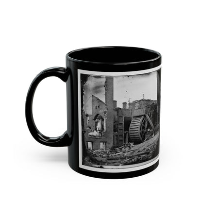 Richmond, Va. Ruins Of Paper Mill With Water-Wheel; Another View (U.S. Civil War) Black Coffee Mug-The Sticker Space