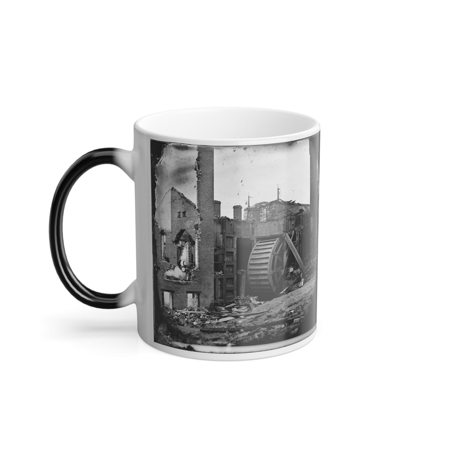 Richmond, Va. Ruins of Paper Mill With Water-Wheel; Another View (U.S. Civil War) Color Morphing Mug 11oz-11oz-The Sticker Space