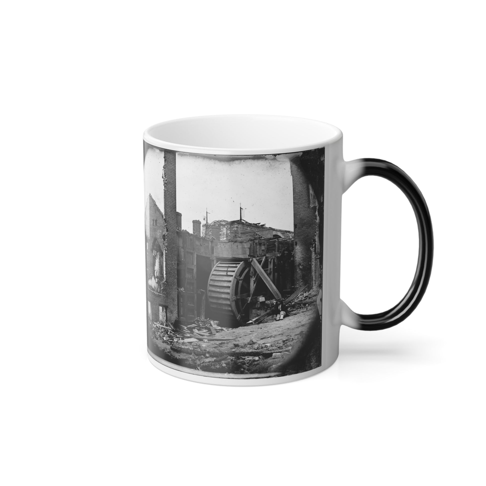 Richmond, Va. Ruins of Paper Mill With Water-Wheel; Another View (U.S. Civil War) Color Morphing Mug 11oz-11oz-The Sticker Space