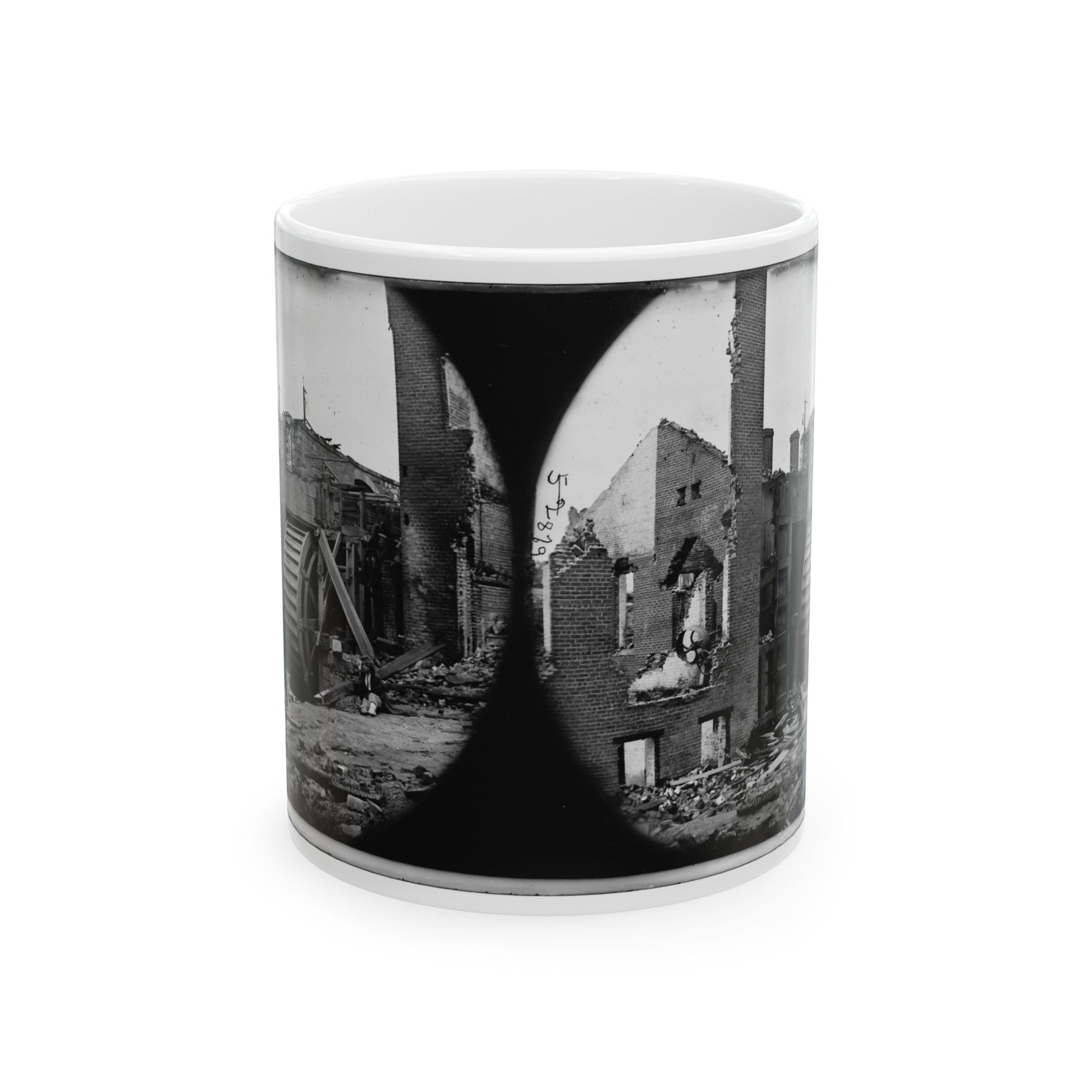 Richmond, Va. Ruins Of Paper Mill With Water-Wheel; Another View (U.S. Civil War) White Coffee Mug-11oz-The Sticker Space