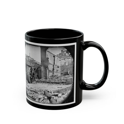 Richmond, Va. Ruins Of Paper Mill With Water-Wheel (U.S. Civil War) Black Coffee Mug-The Sticker Space