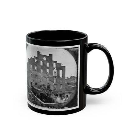 Richmond, Va. Ruins Of Paper Mill; Wrecked Paper-Making Machinery In Foreground (U.S. Civil War) Black Coffee Mug-The Sticker Space